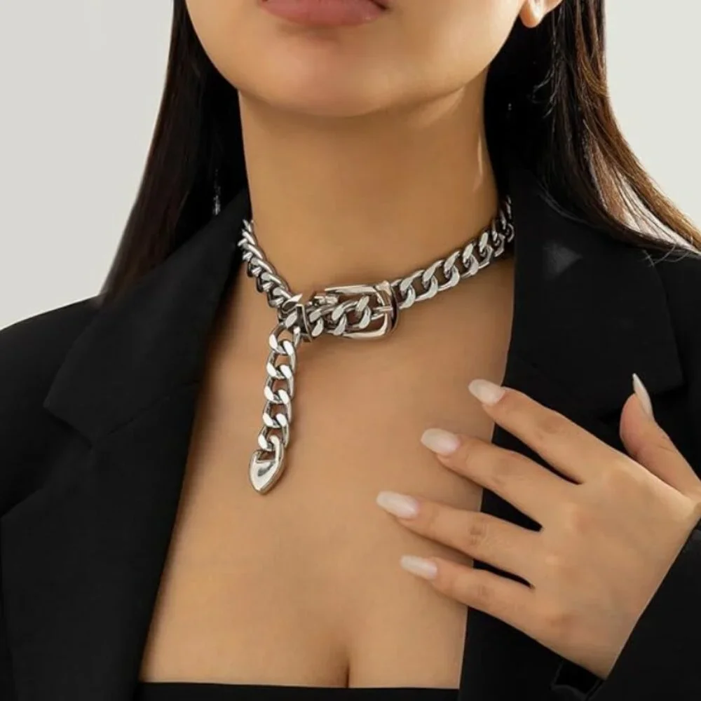Chain Choker Necklace Chain Belt Necklace